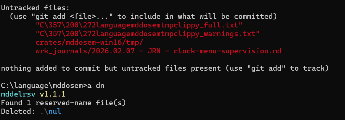 Nul files and strange filenames
